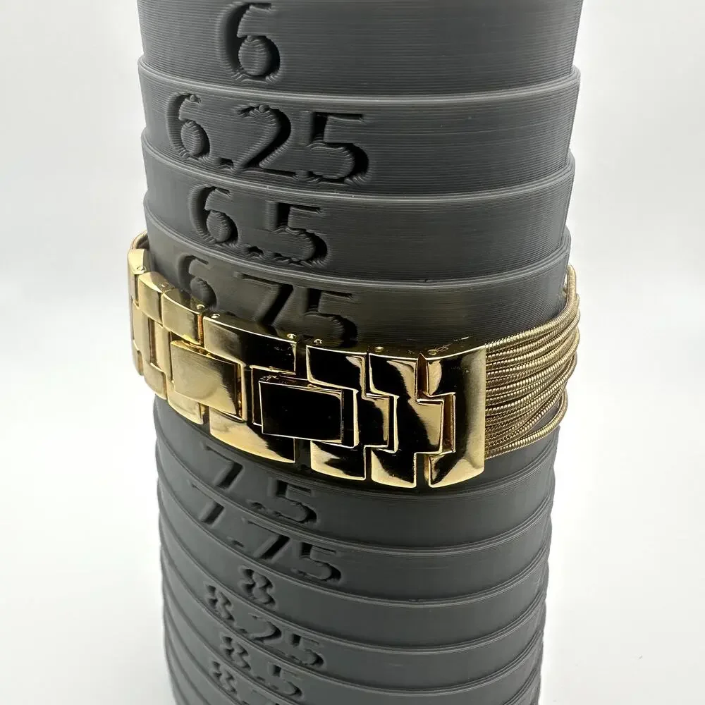 Versales Gold Tone Rectangular Quartz Watch with Crystal Accents, Japan Movt